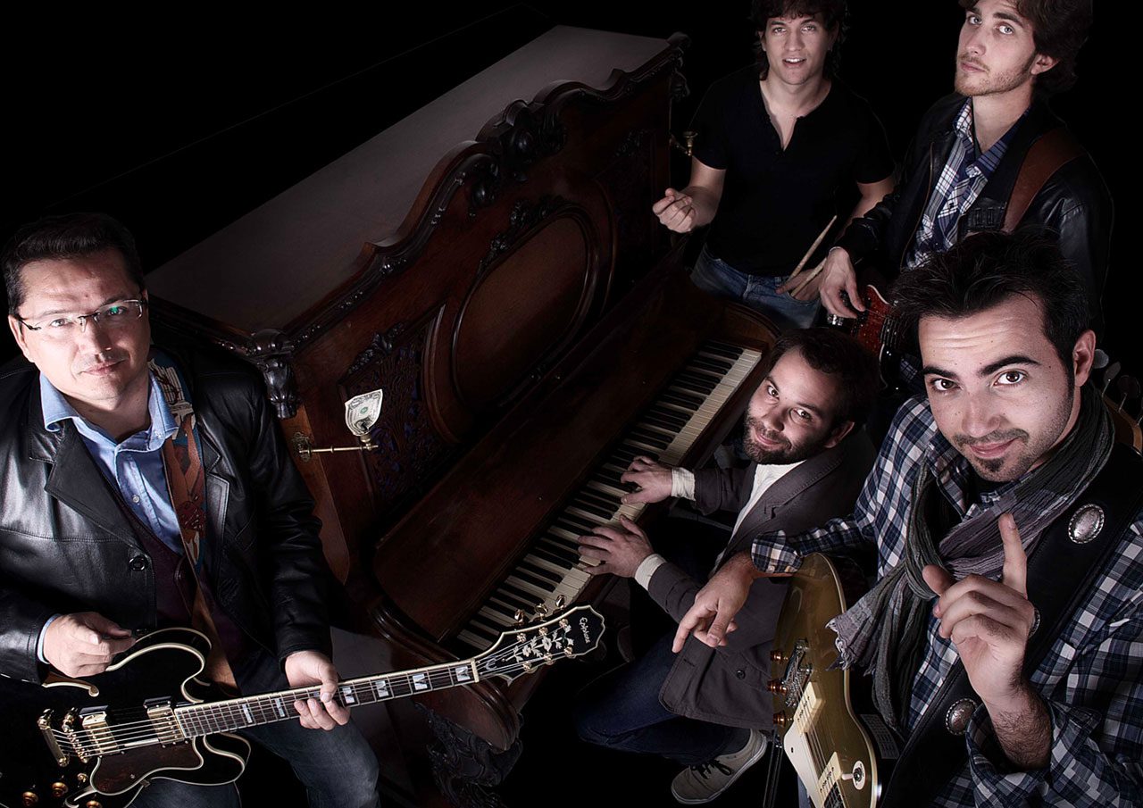 la True Blues Band con Valter Consalvi, Lorenz Zadro, Matteo Vallicella, Giacomo Aio e Filippo Romano