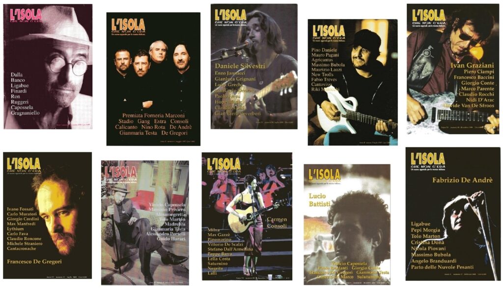 L'isola che non c'era, copertine arretrati 